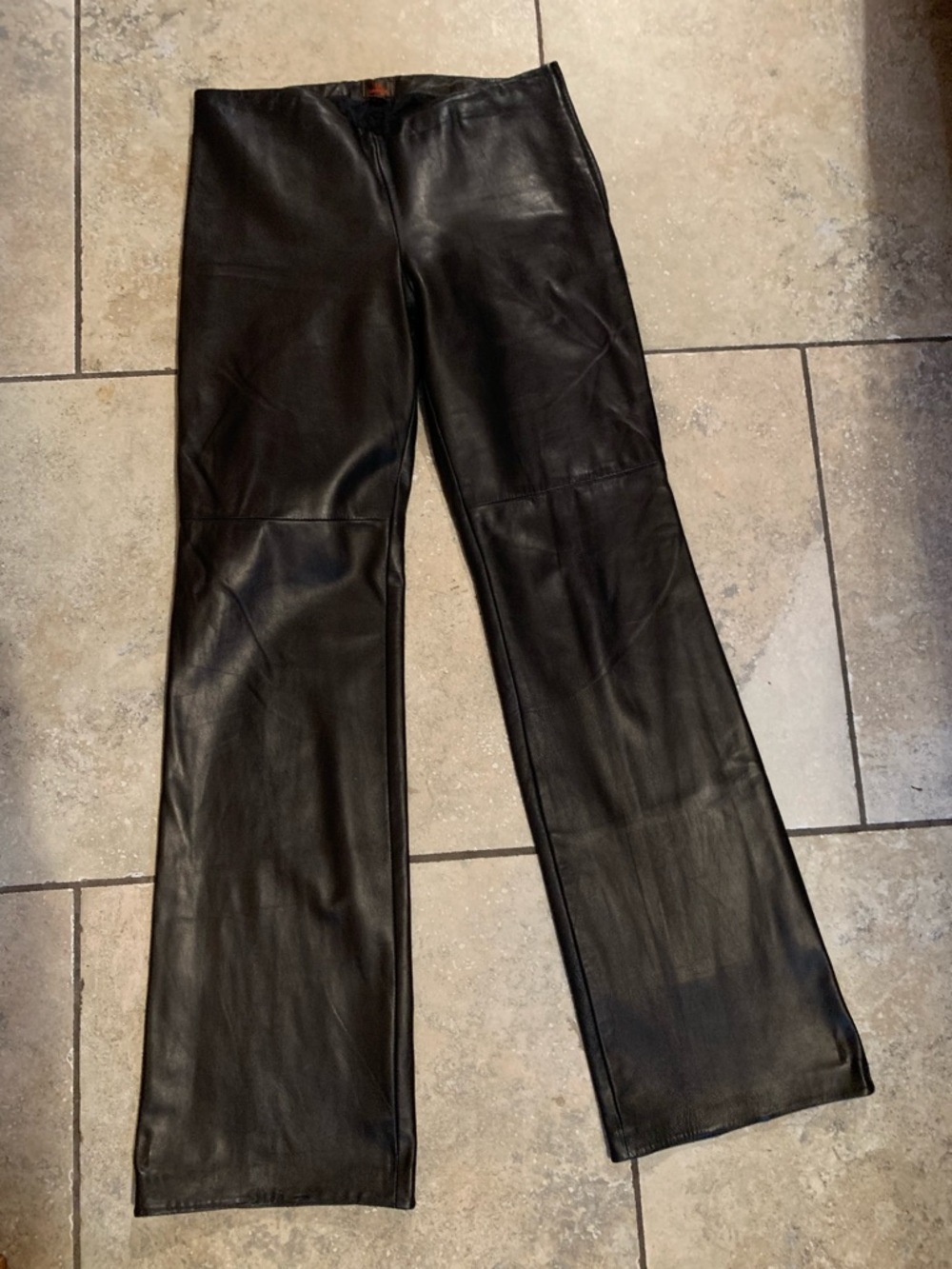 Danier Genuine Leather Bootcut Pants Women’s Size 8 Black Y2K Chic EUC
